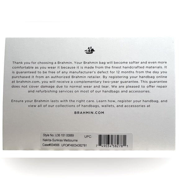 Brahmin NWT Nikita Sunkiss Melbourne Genuine Leather Purse Bag (P043) - Picture 12 of 12